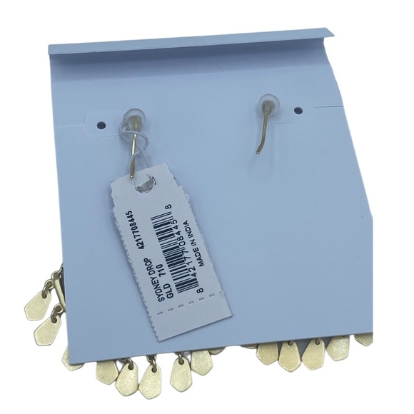 Kendra Scott Sydney Necklace and Earrings brushed mat gold tone NWT Set Lot - Picture 5 of 10